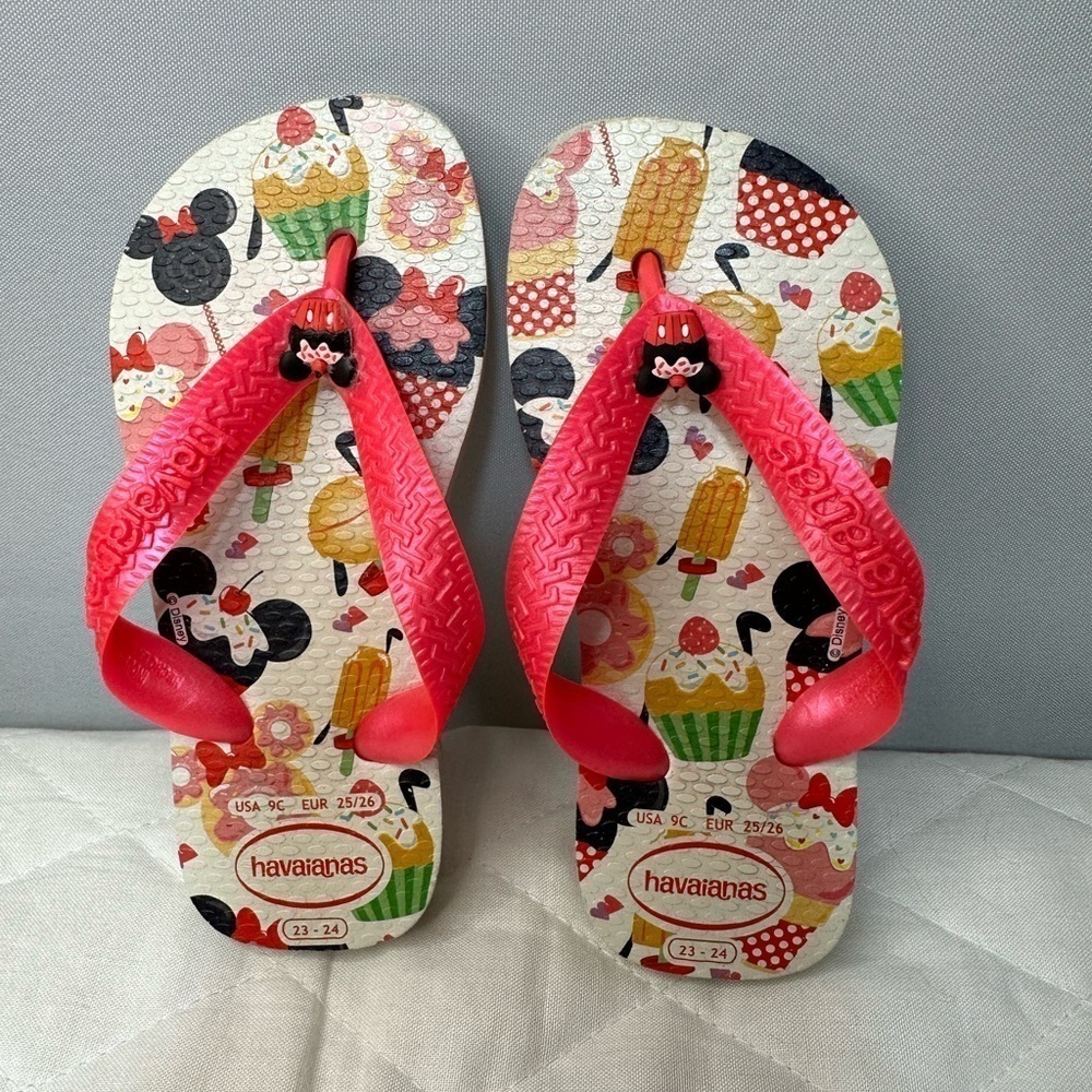Havaianas Girls Toddler Size 9C Minnie Mouse Flip Flops Sandals Slippers